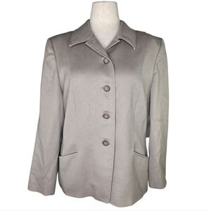 Vintage Pendleton 100% Wool Gray Blazer Jacket Women’s 14 Made in USA